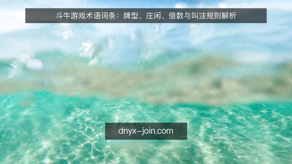 斗牛游戏术语词条：牌型、庄闲、倍数与叫注规则解析
